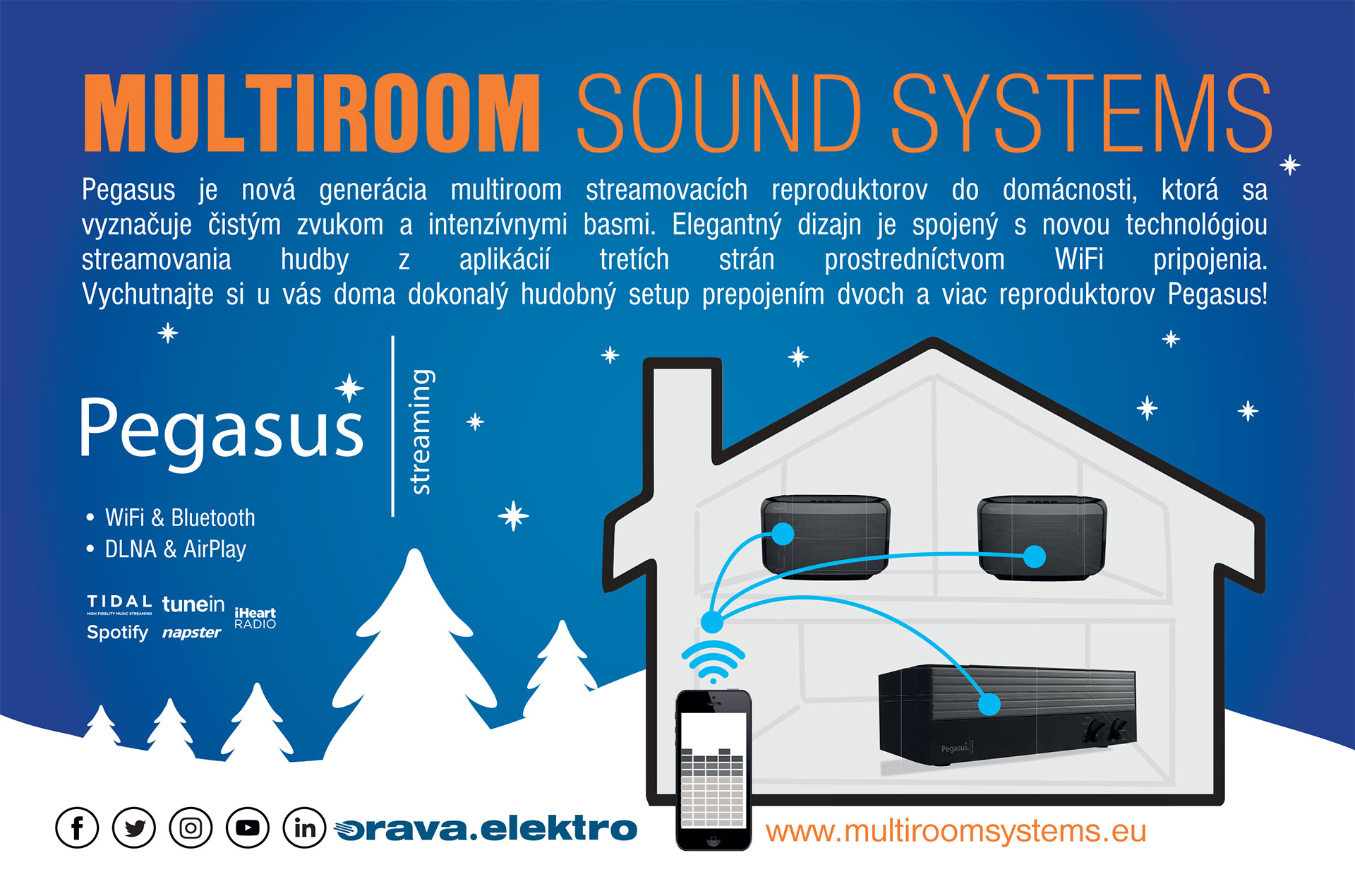 multiroom audio systém orava pegasus